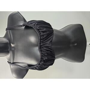 Victoria's Secret Black Ruched Bikini Top NWT 34DD